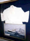 Unwashed shirt Jerome Reinert wore in the lifeboat, the orange stain from the life preserver is still visible. Photo by Jerome Reinert