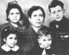 Passport photo of Maria Sergio and four of her children: Domenica, (lower left); Anna Maria, (upper left); Rocco, (lower right); Guiseppe, (upper right). 